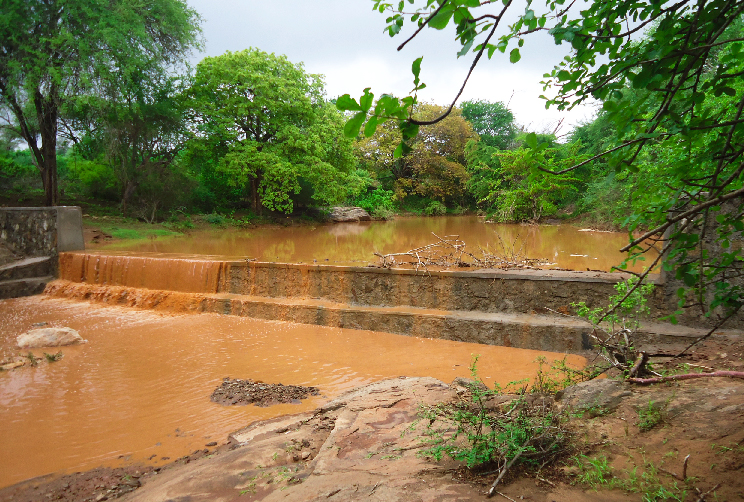 Local Sand Dam after the rainy season