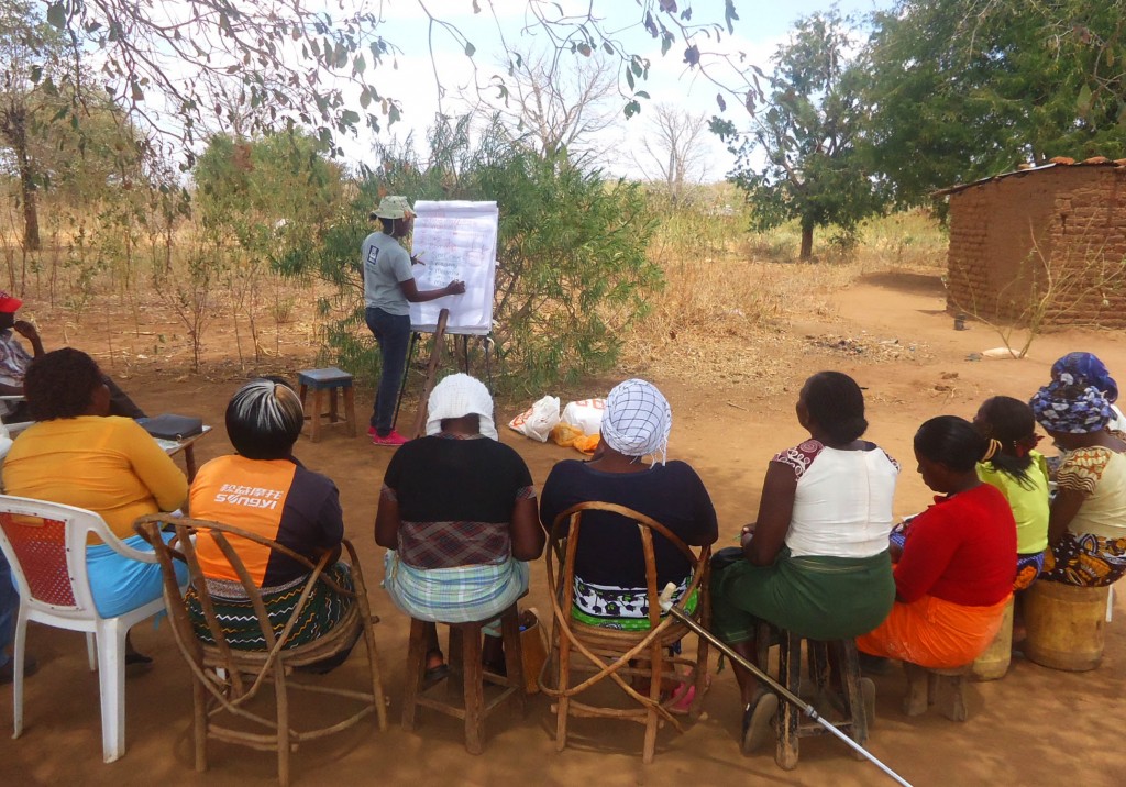 Mary James teaching local farmers
